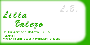 lilla balczo business card